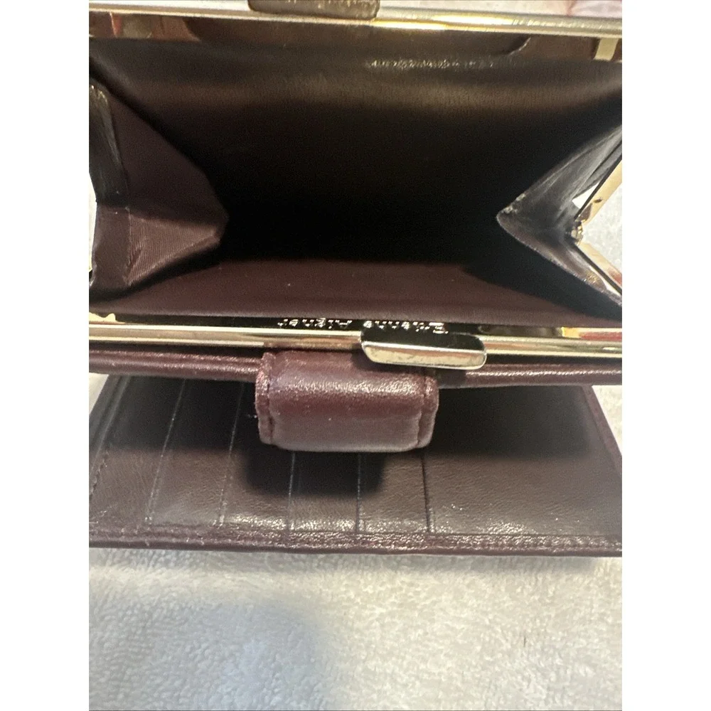 Aigner Smooth Leather Oxblood Burgundy Billfold Wallet Leather A Hardware